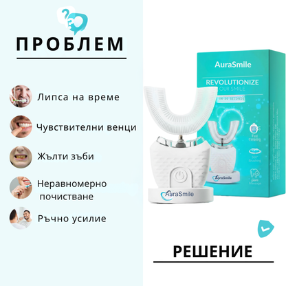 AuraSmile™ 360° електрическа четка за зъби